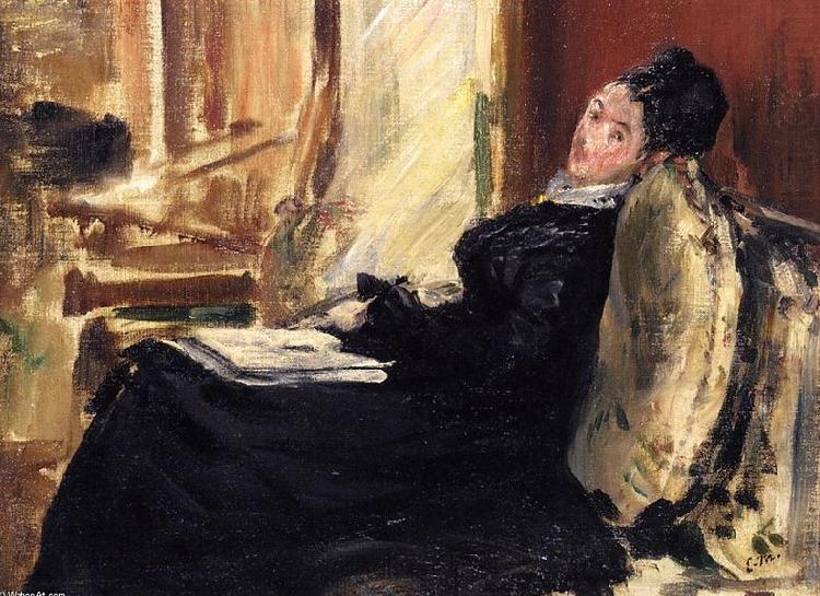 Edouard Manet Jeune femme au livre china oil painting image